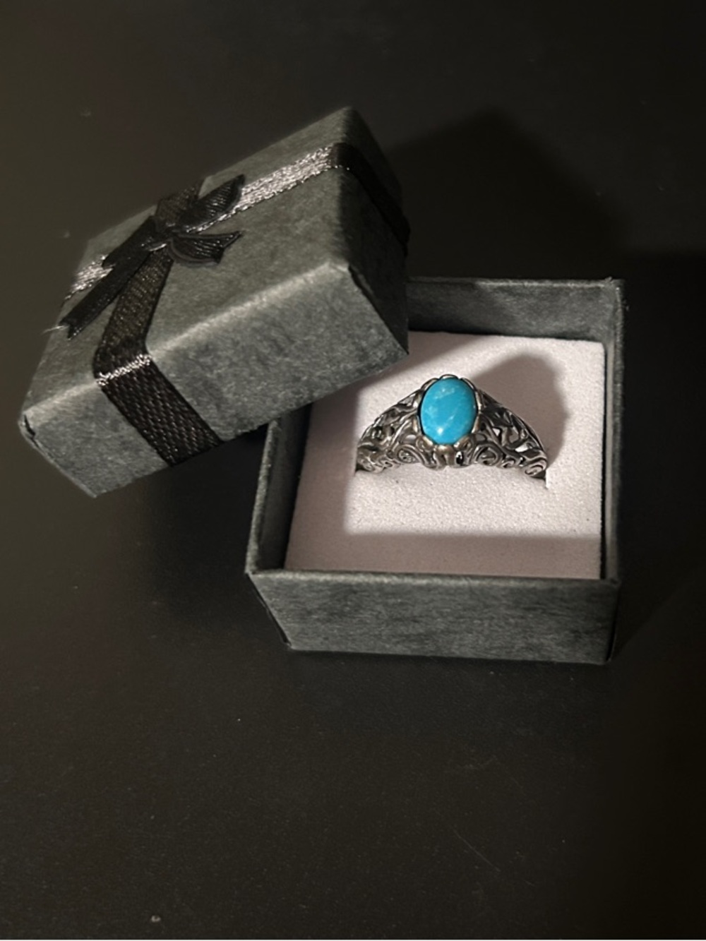 Shube Dakota West 925 Sterling Silver Turquoise Oval Ring